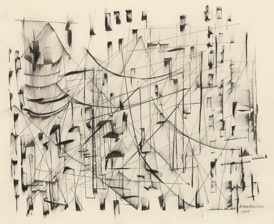NORMAN LEWIS (1909 - 1979) Untitled (Abstract Cityscape).